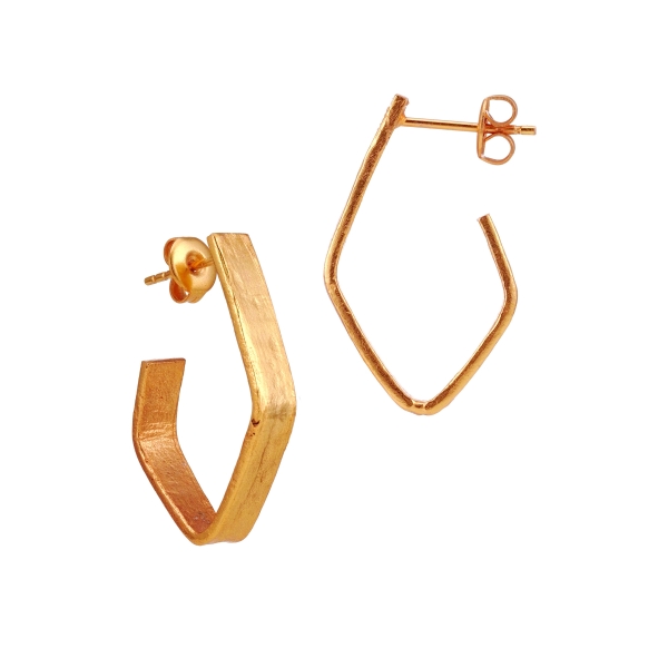 Earring made from brass, goldplated